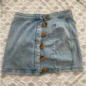 Free people denim mini skirt